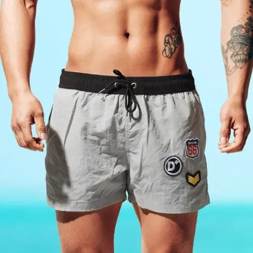 Shiny Badge Swim Shorts