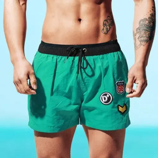 Shiny Badge Swim Shorts