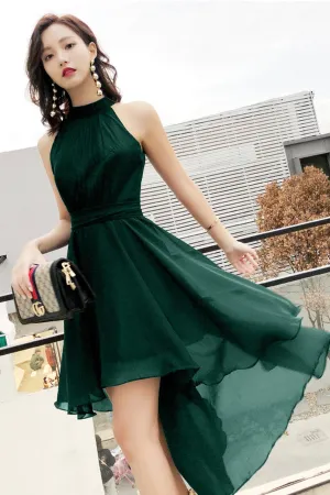 solvbao Cute Chiffon High Low Prom Dresses, A-Line Evening Dresses