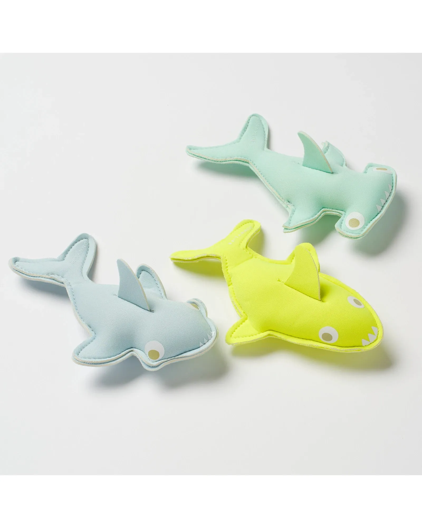 Sunnylife Salty the Shark Dive Buddies Aqua Neon Yellow Set of 3