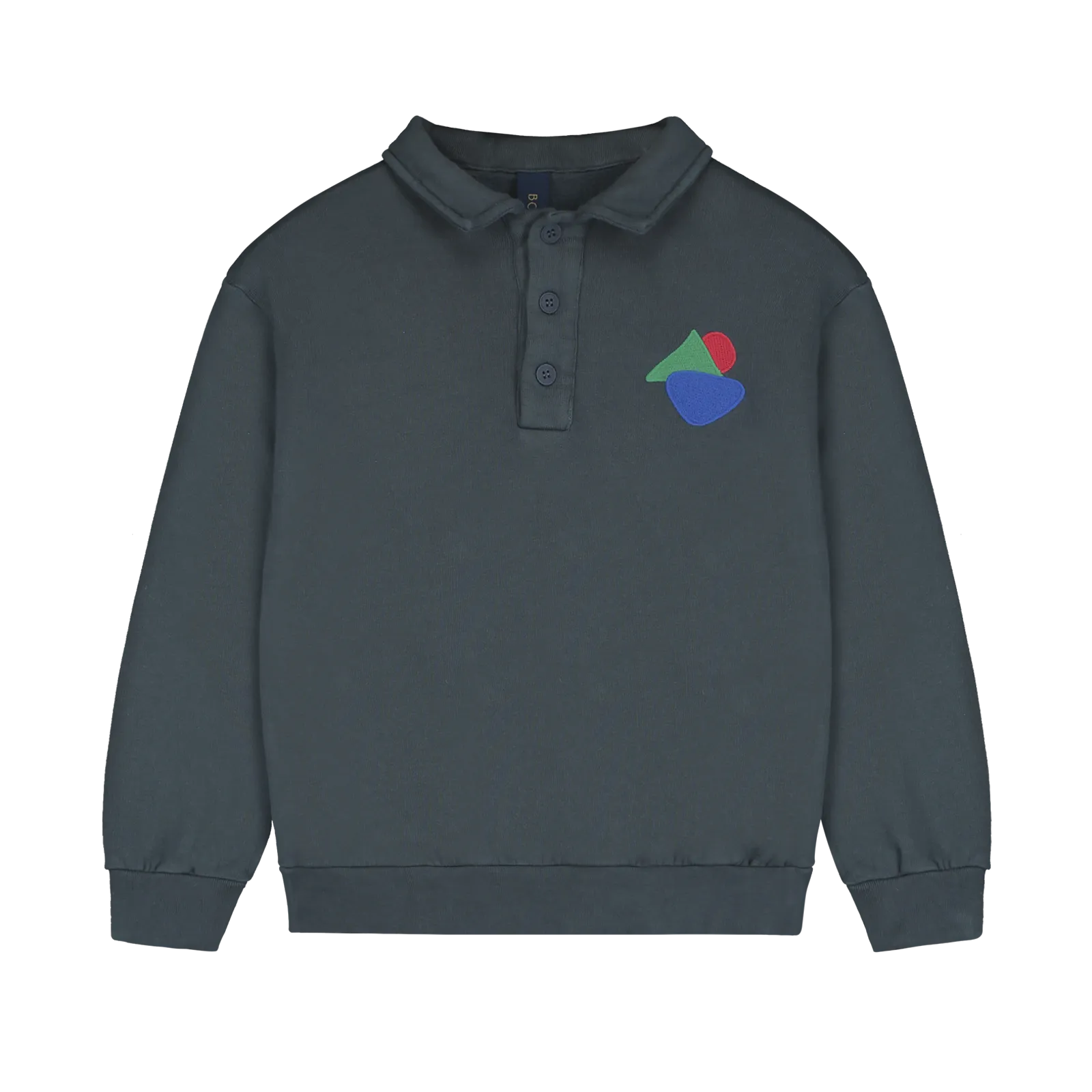 SWPO-POLO SWEATSHIRT EMBROIDERED -Navy