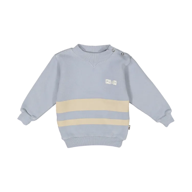 TERRIBLE TWOS SWEATER-SKY STRIPE