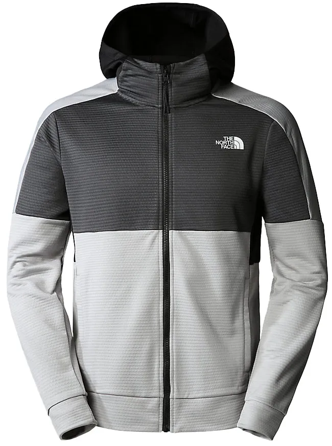 The North Face Mens Mountain Athletic Full Zip Fleece Meld Grey Asphalt Grey Black