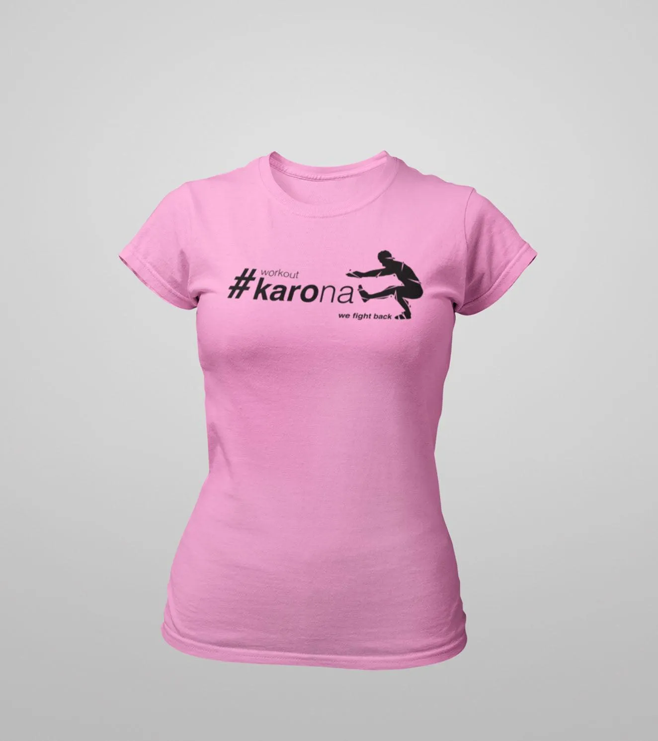 Women's  Karona workout T-shirt (Pink)