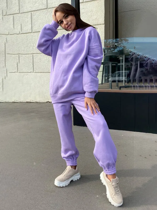 Women's Matching Overhead Hoodie And Jogging Bottoms