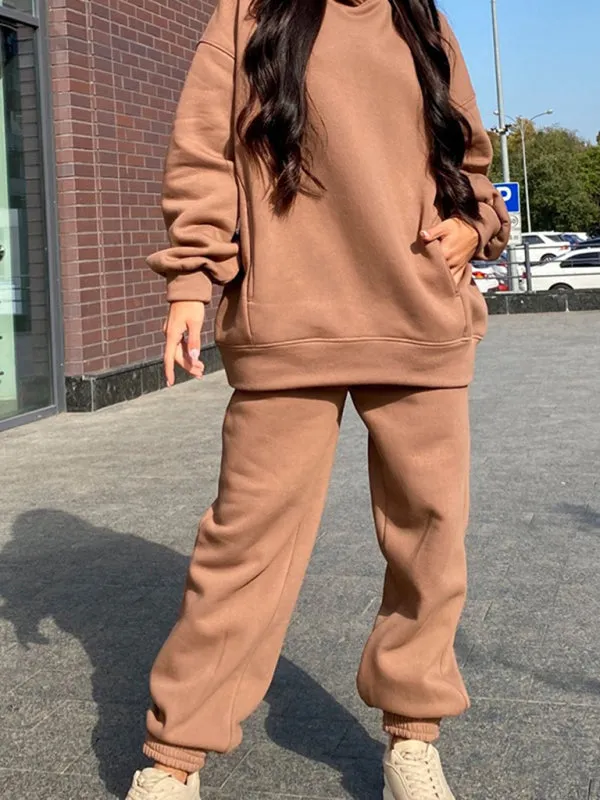 Women's Matching Overhead Hoodie And Jogging Bottoms