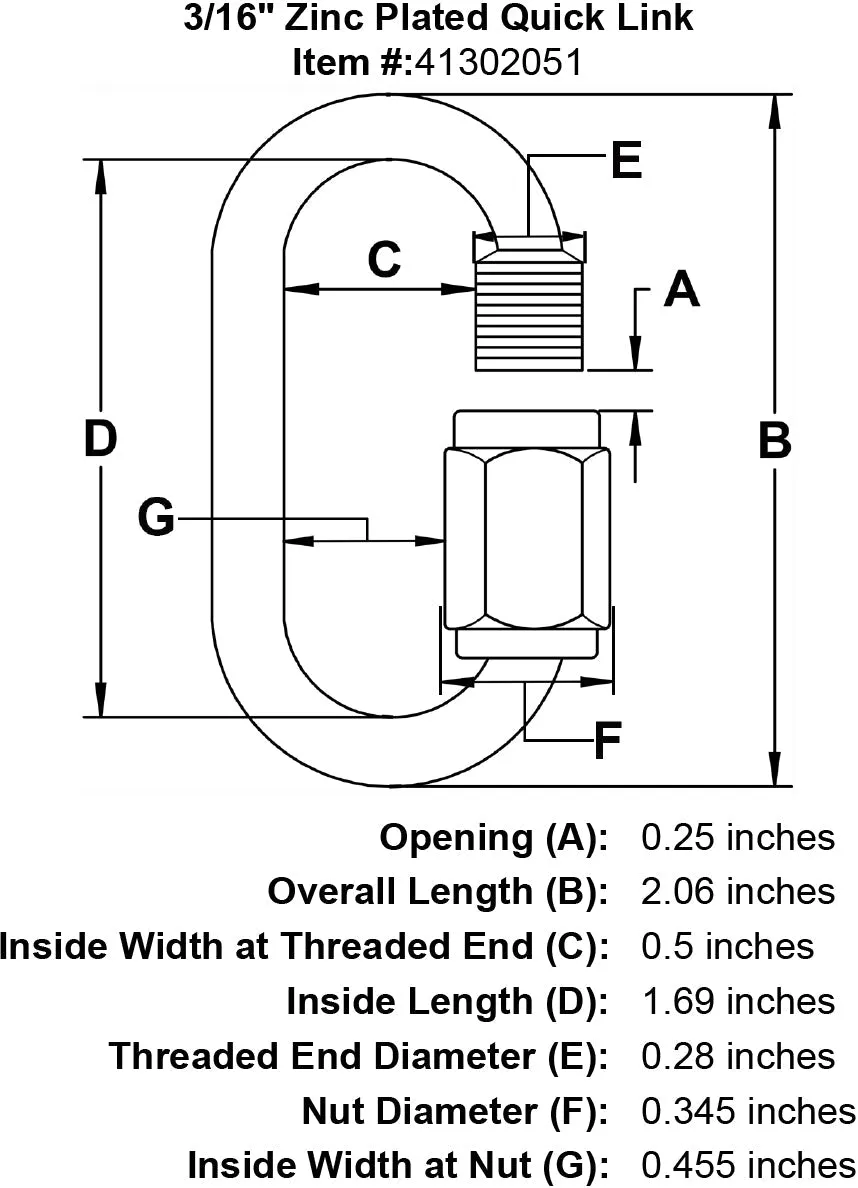 Zinc Plated Quick Link