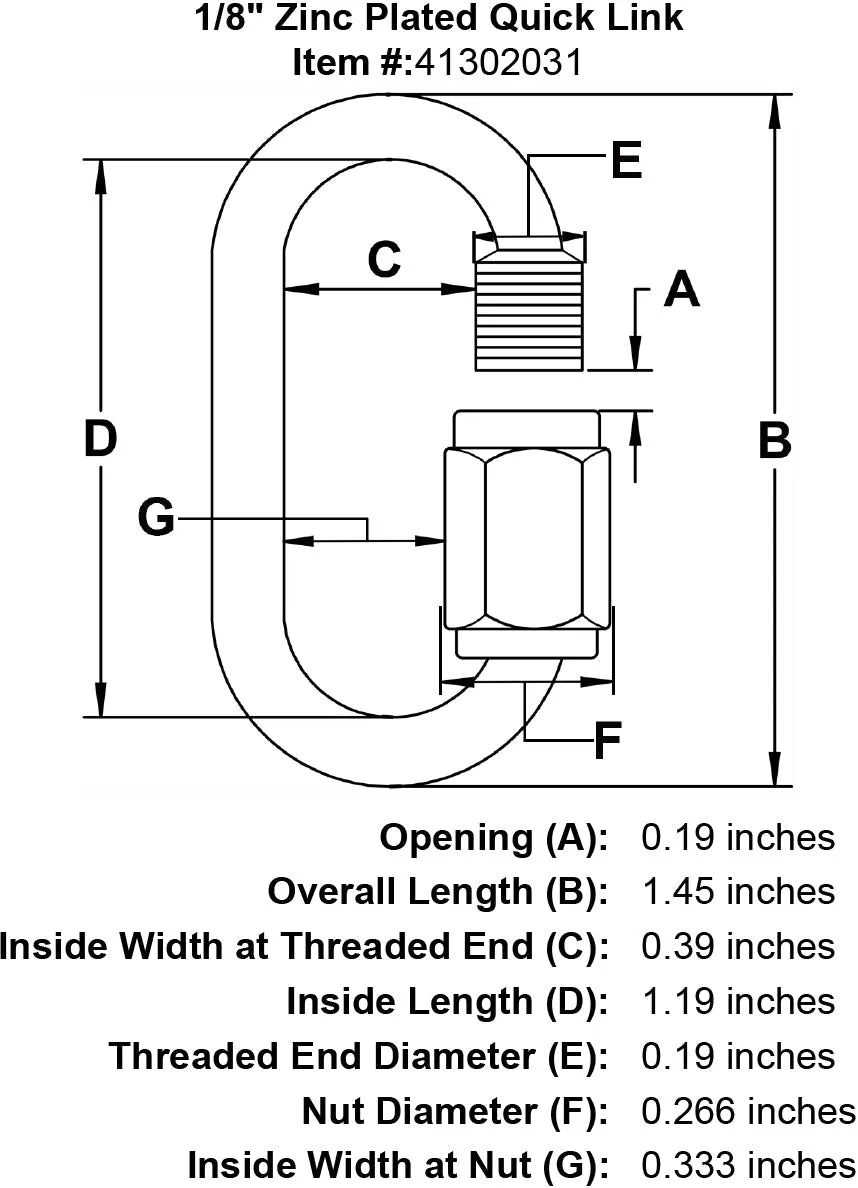 Zinc Plated Quick Link