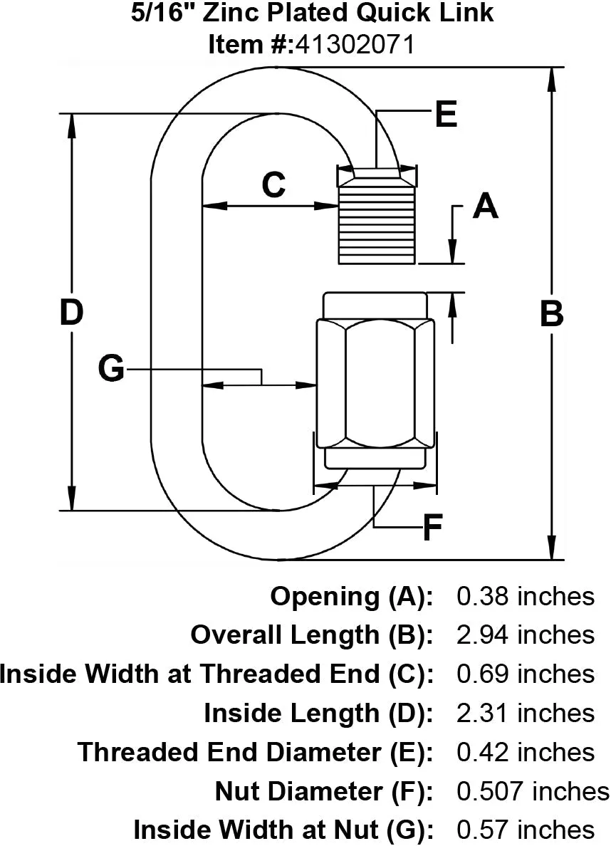 Zinc Plated Quick Link